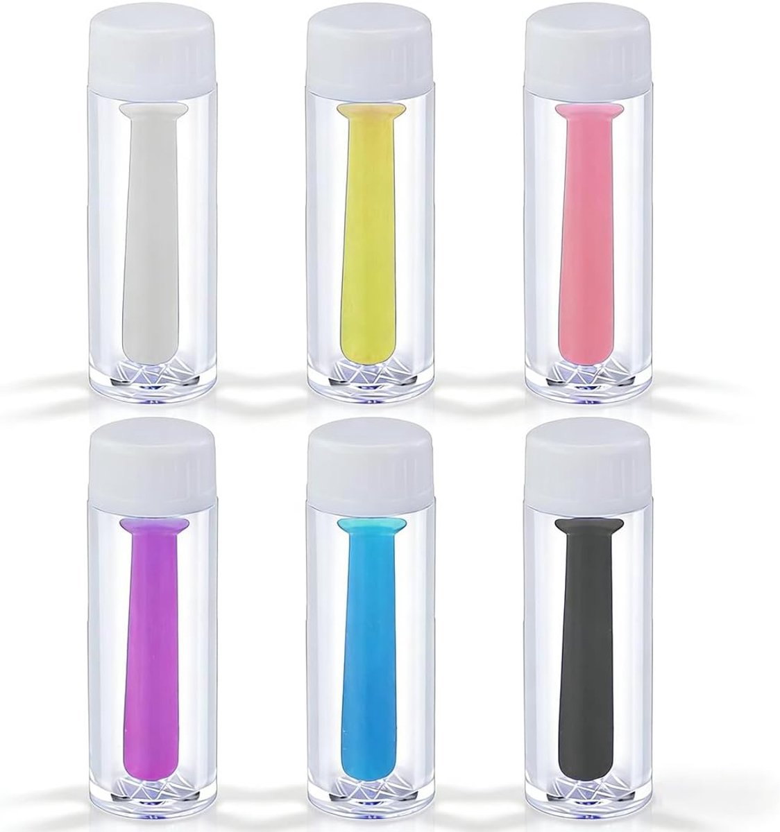 Zuignap voor contactlenzen - 6 stuks - siliconen - met beschermhoes - ideaal voor thuis en op reis - ShopVlot