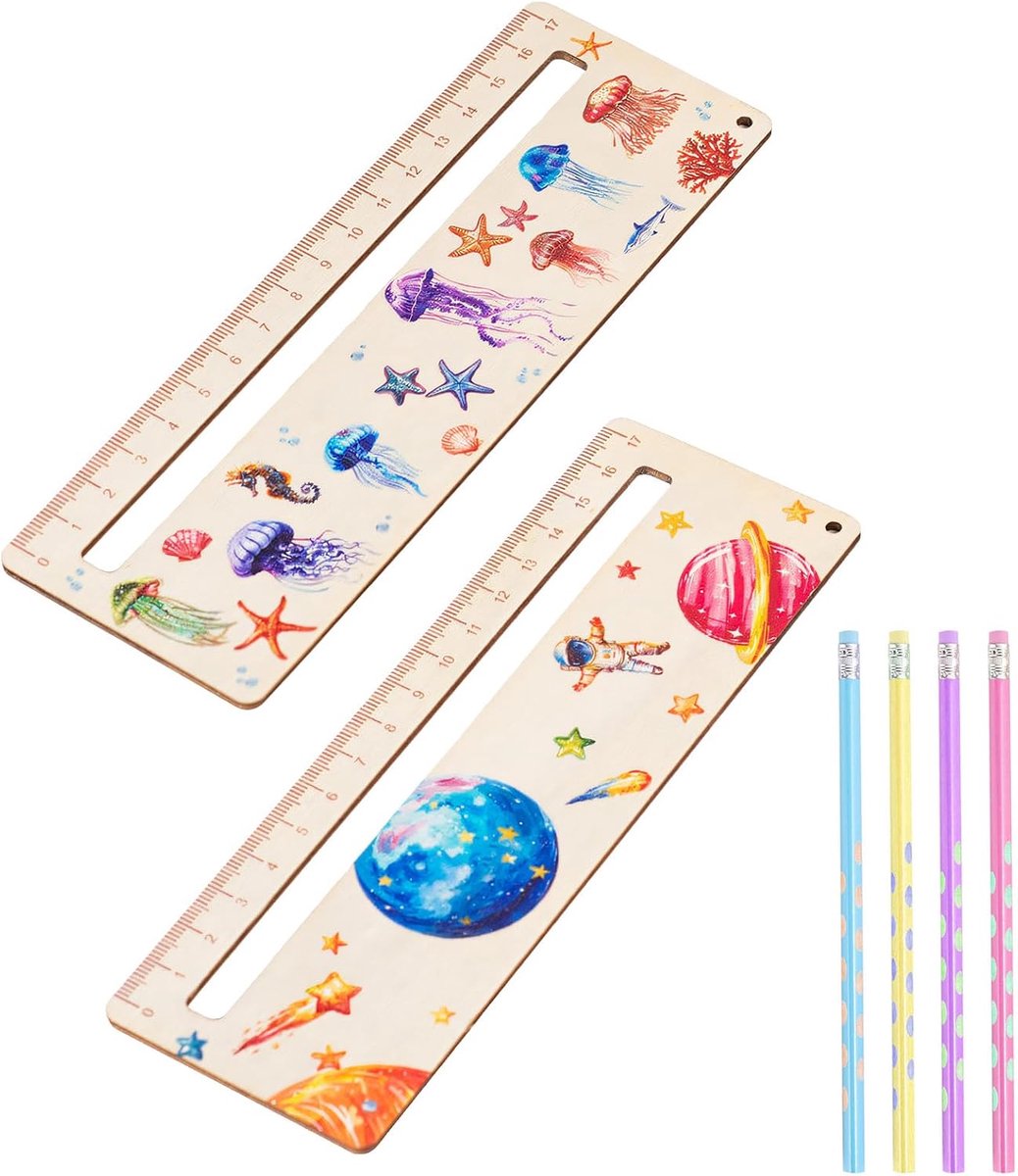 Leesmateriaal 2-pack - Houten leesgids - Voor kinderen en leerlingen - Ondersteunt bij dyslexie - ShopVlot