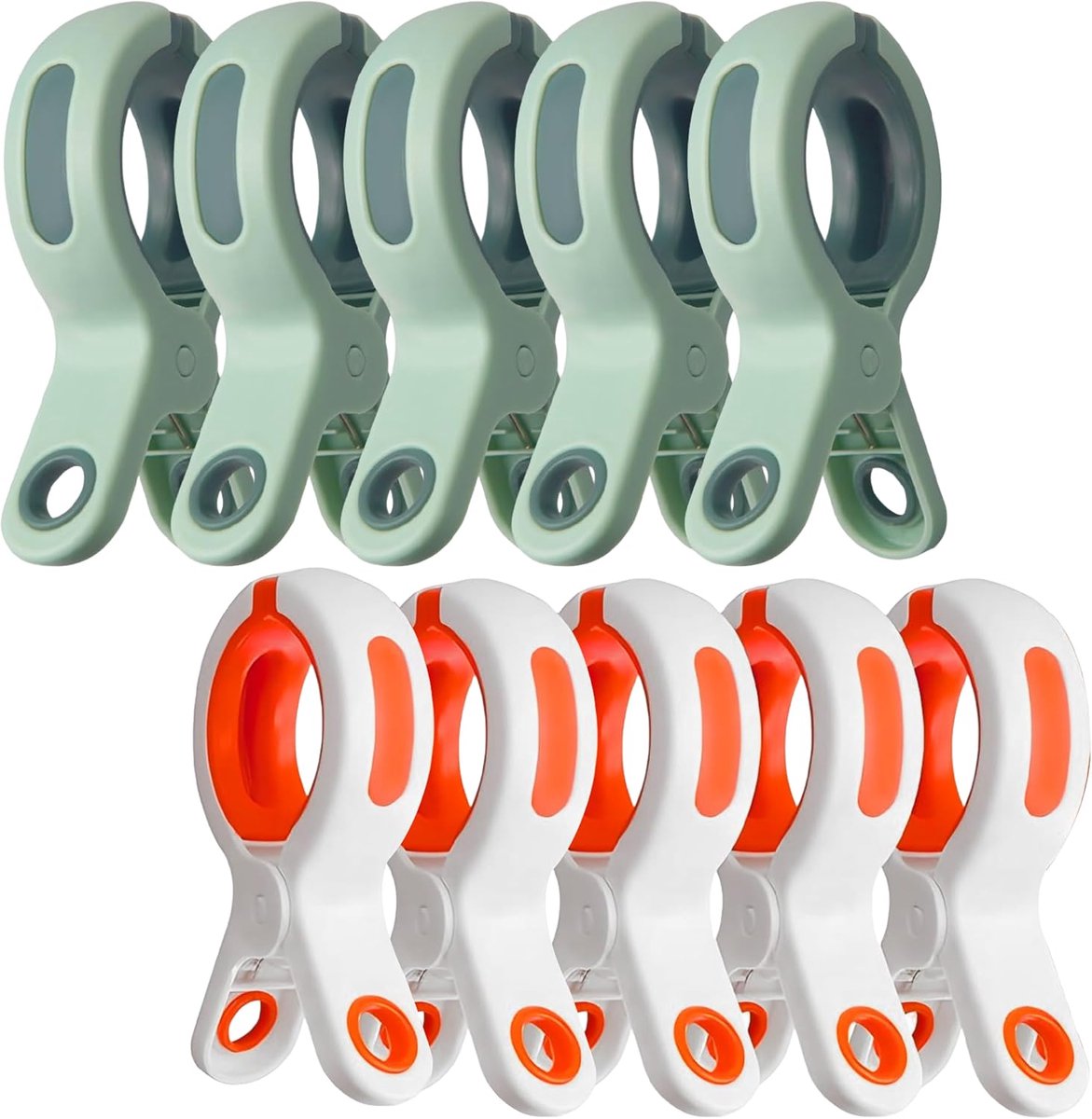 Kledingclips 10 Stuks Groot - Antislip Tussenstuk - Windbestendig - Ideaal voor Handdoeken op het Strand - ShopVlot