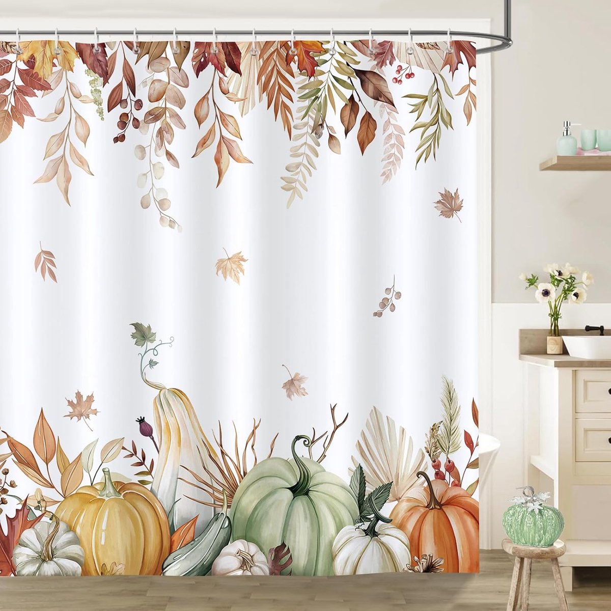 Douchegordijn 180x180cm - Polyester - Waterdicht en schimmelbestendig - Perfect voor de herfst - ShopVlot