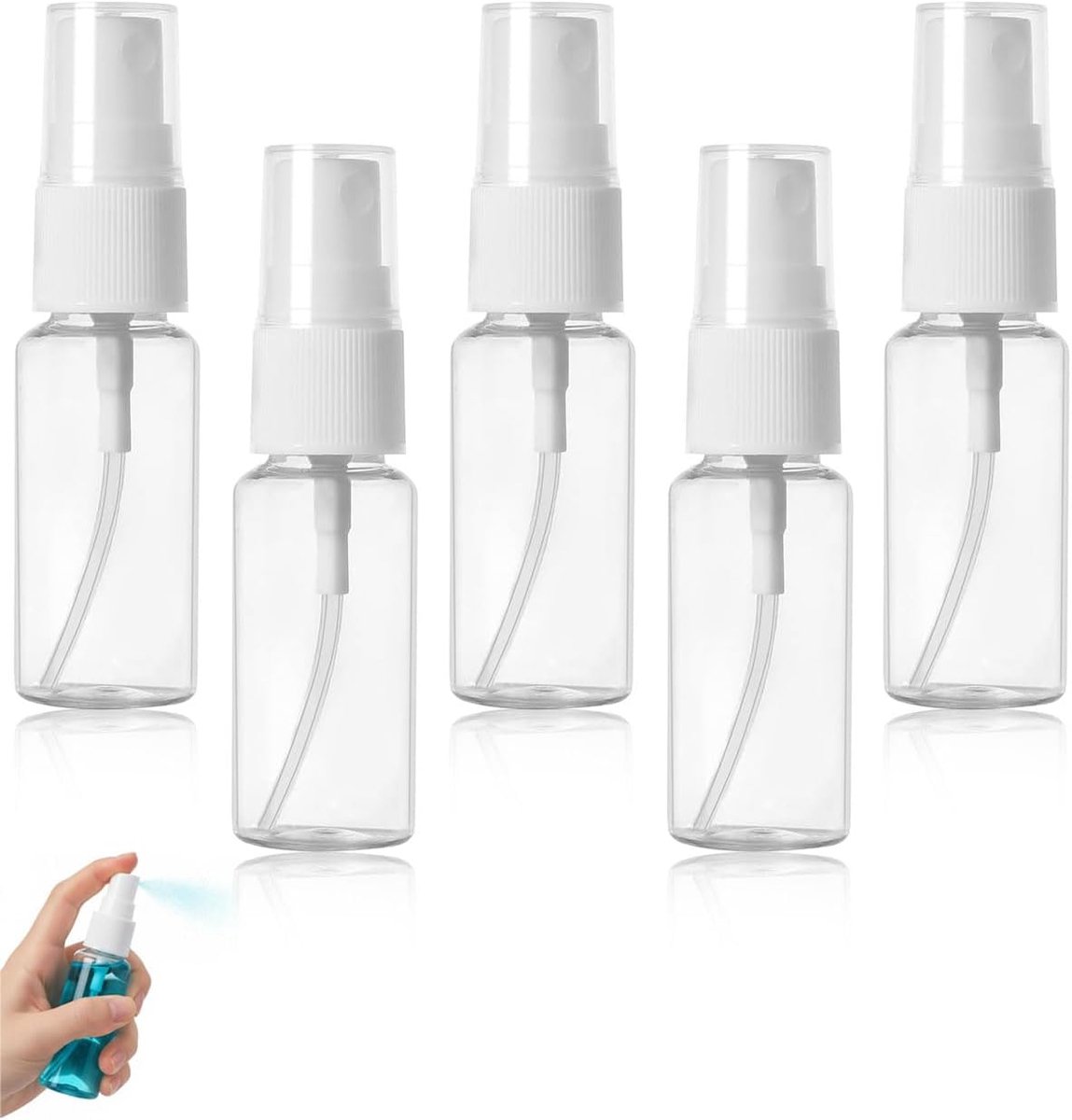 Sproetflas 20 ml - Transparante mini sprayflessen - Duurzaam plastic - Ideaal voor parfums of water - ShopVlot