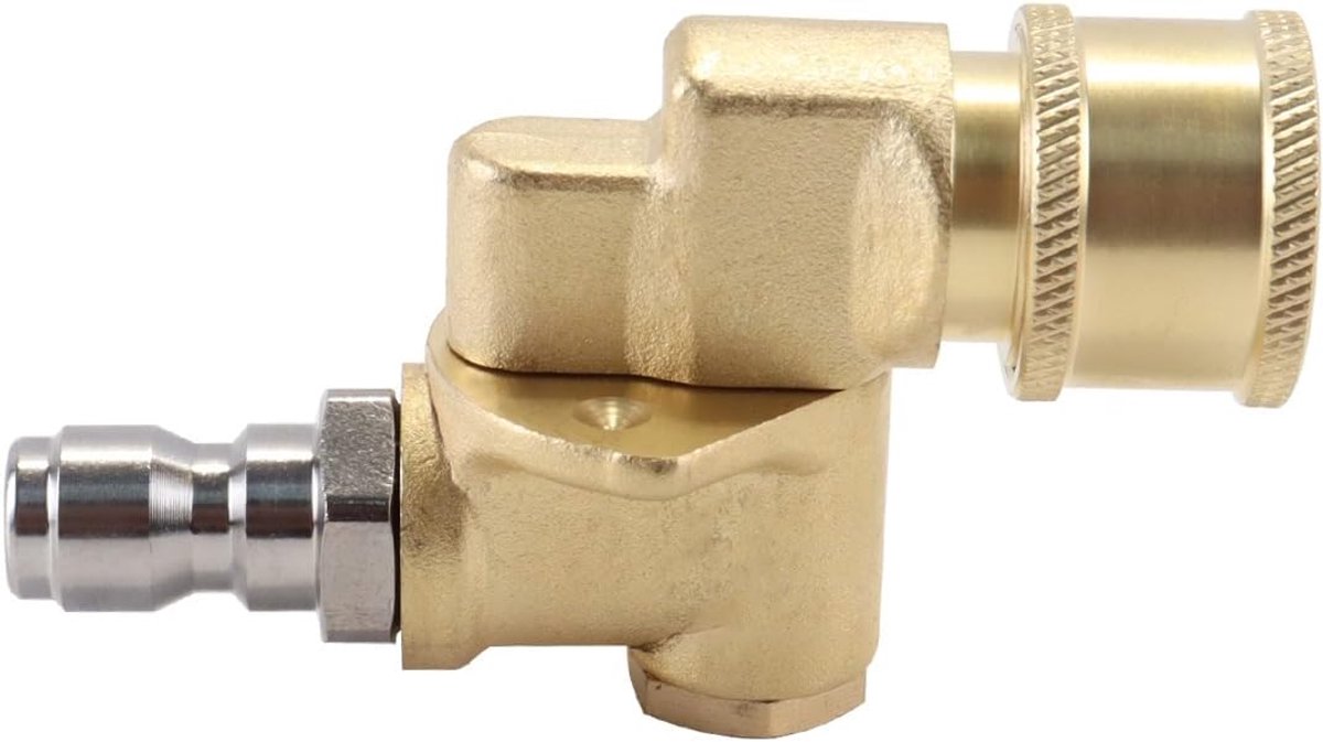 Snelkoppeling 1/4 inch - messing - 180° zwenkfunctie - flexibele bediening - ShopVlot