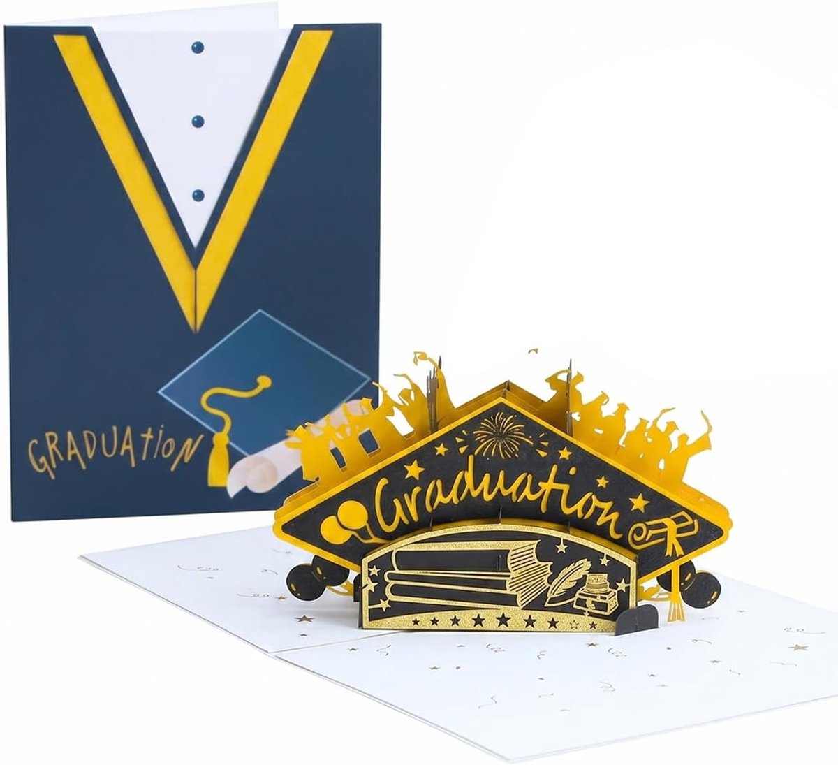 3D pop-up kaart - originele felicitatie - voor afstuderen - onvergetelijk cadeau - ShopVlot