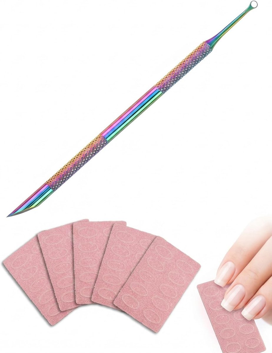 Nagelriemschuiver met nagelriemverwijderaar - titaniumstaal - hygiënisch en duurzaam - perfecte manicure en pedicure - ShopVlot