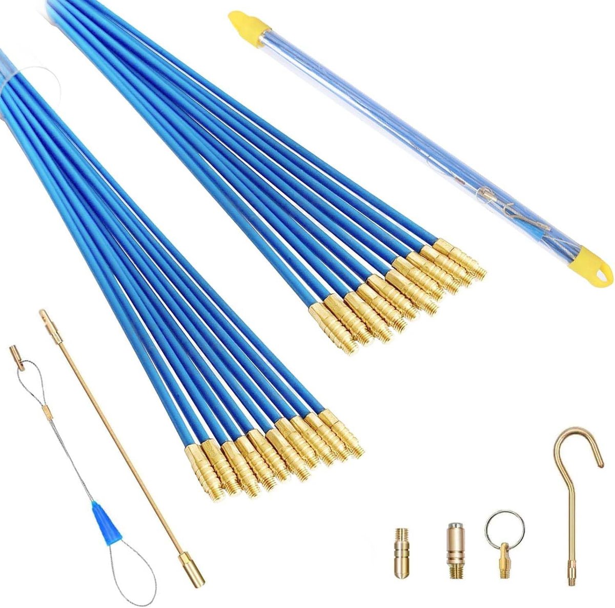 Visserij tape kabelrods 3,3m - fiberglass - flexibele verbinding - ideaal voor elektriciens - ShopVlot