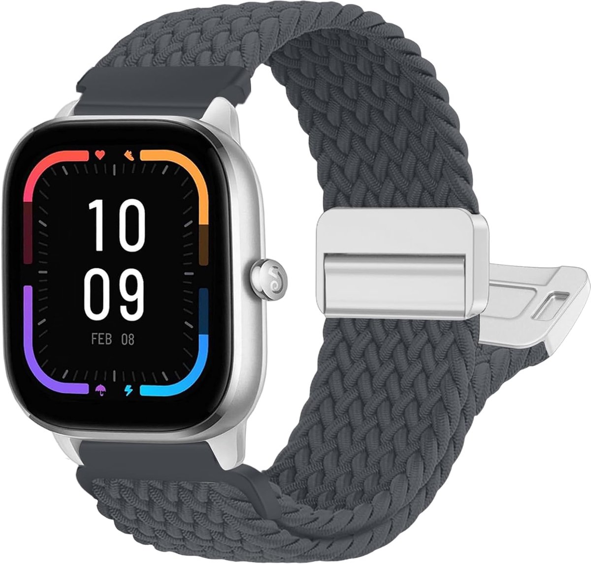 Nylon horlogeband 20mm/22mm - gevlochten stijl - magnetische sluiting - comfortabel voor Amazfit - ShopVlot