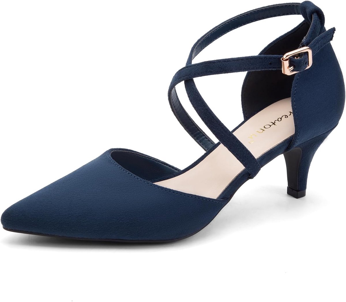 Dames kitten hak schoenen - puntige neus - enkelbandje - elegant voor dagelijks gebruik - ShopVlot