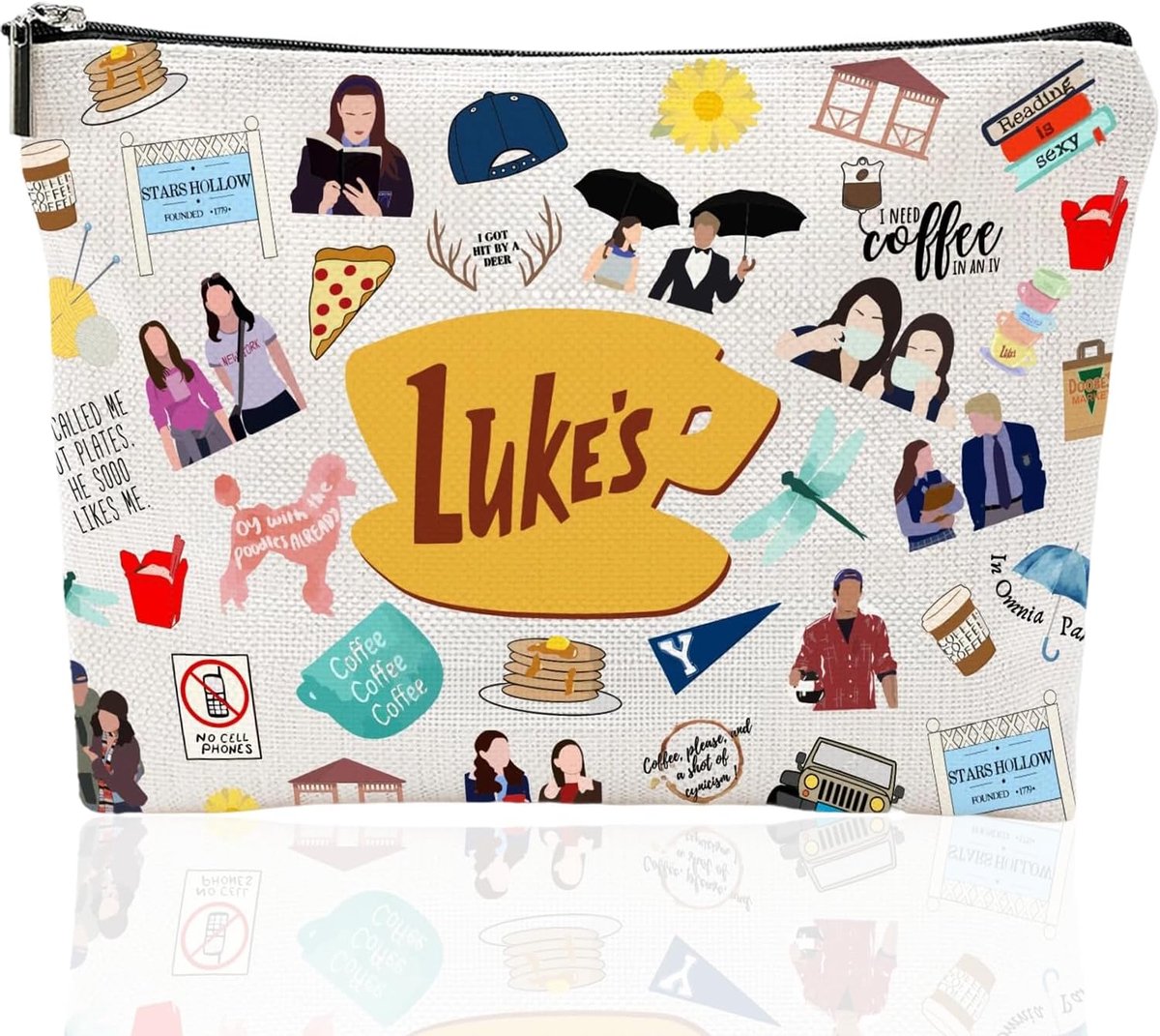 Make-up tas - Dubbelzijdig ontwerp - Inspiratie Luke's Diner - Perfect voor reizen - ShopVlot