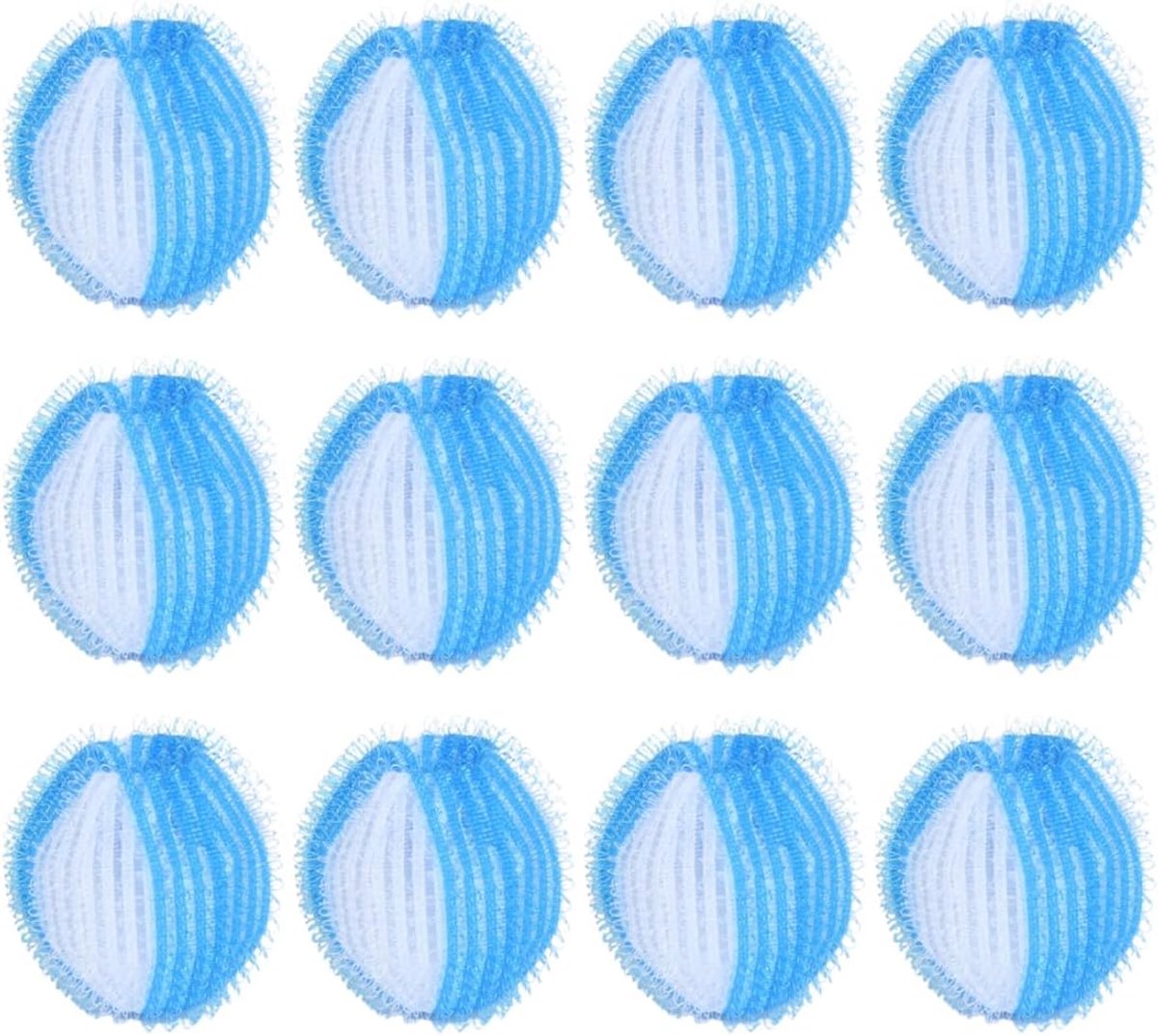 Wasmachineballen 12 stuks - blauw - herbruikbaar - voor het verwijderen van dierenhaar - ShopVlot