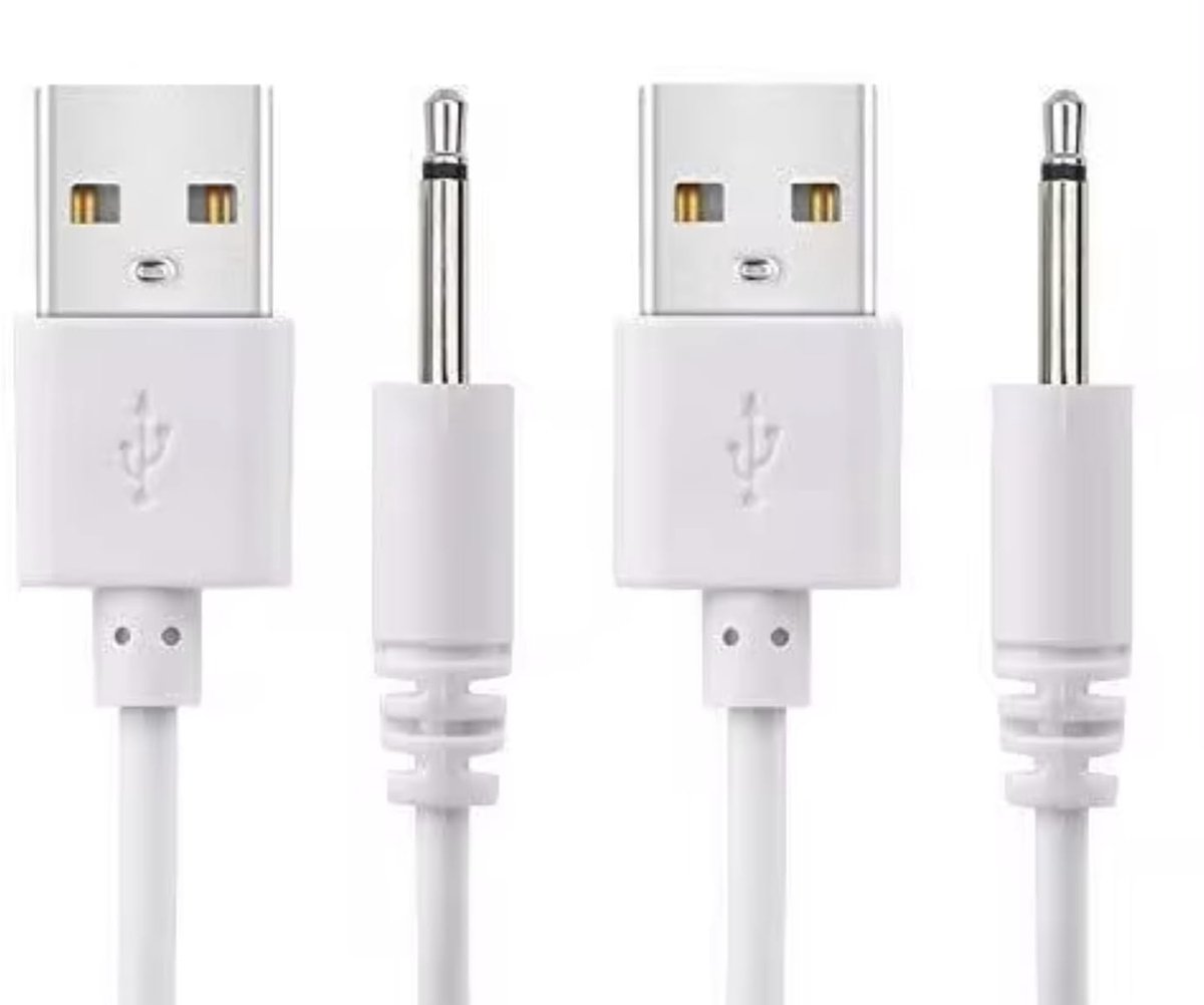 USB Oplaadkabel 2.5mm - 82 cm - Snelladen - Geschikt voor massagers en apparaten - ShopVlot