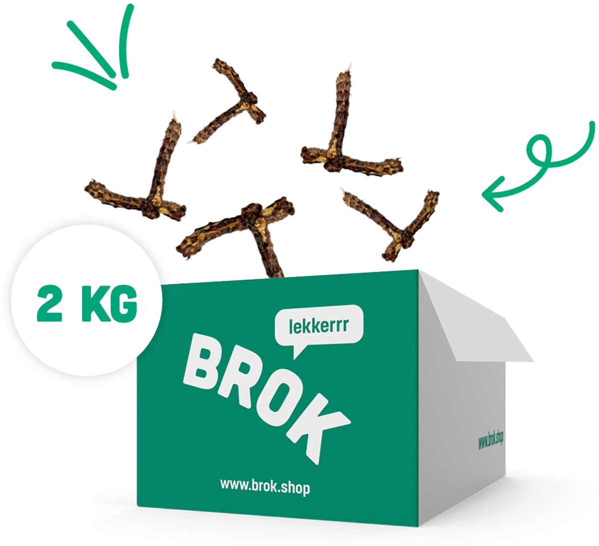 Eendennekken – BROK Natuurlijke Hondensnacks – Gezonde Kauwsnacks Voor Honden – 100% Natuurlijk - 2kg