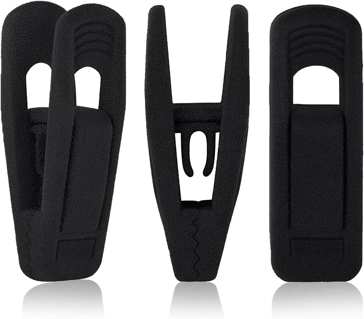 Knijpers set van 20 - plastic - zwart - ideaal voor het ophangen van kleding - ShopVlot