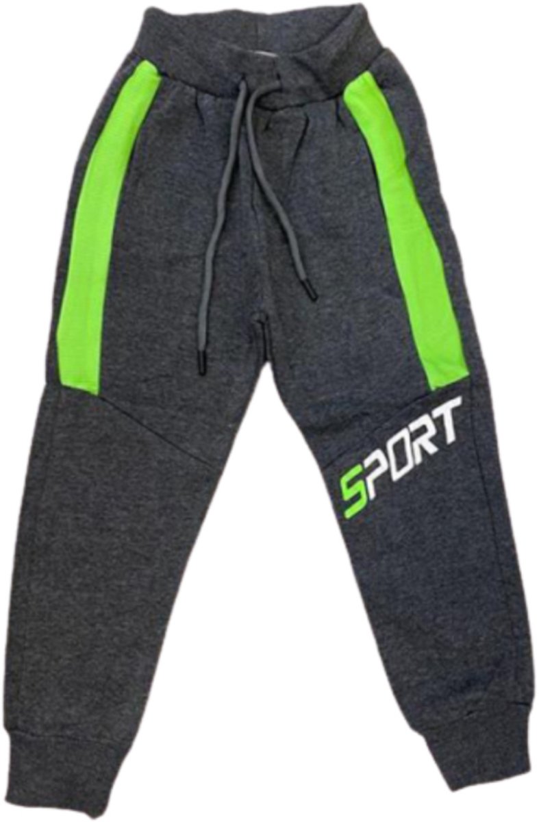 Jongens joggingbroek geel sport - Grijs - 86/92