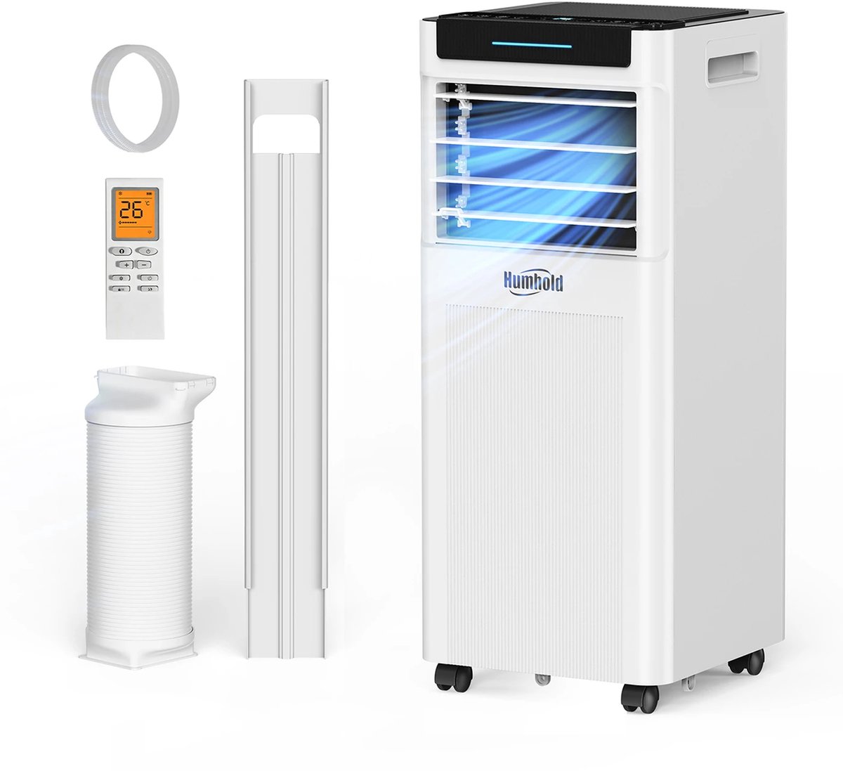 KungFu buy Mobiele airco 7000 BTU met stille slaapstand 3-in-1 airconditioner koelen ontvochtigen ventileren 2,0 kW capaciteit