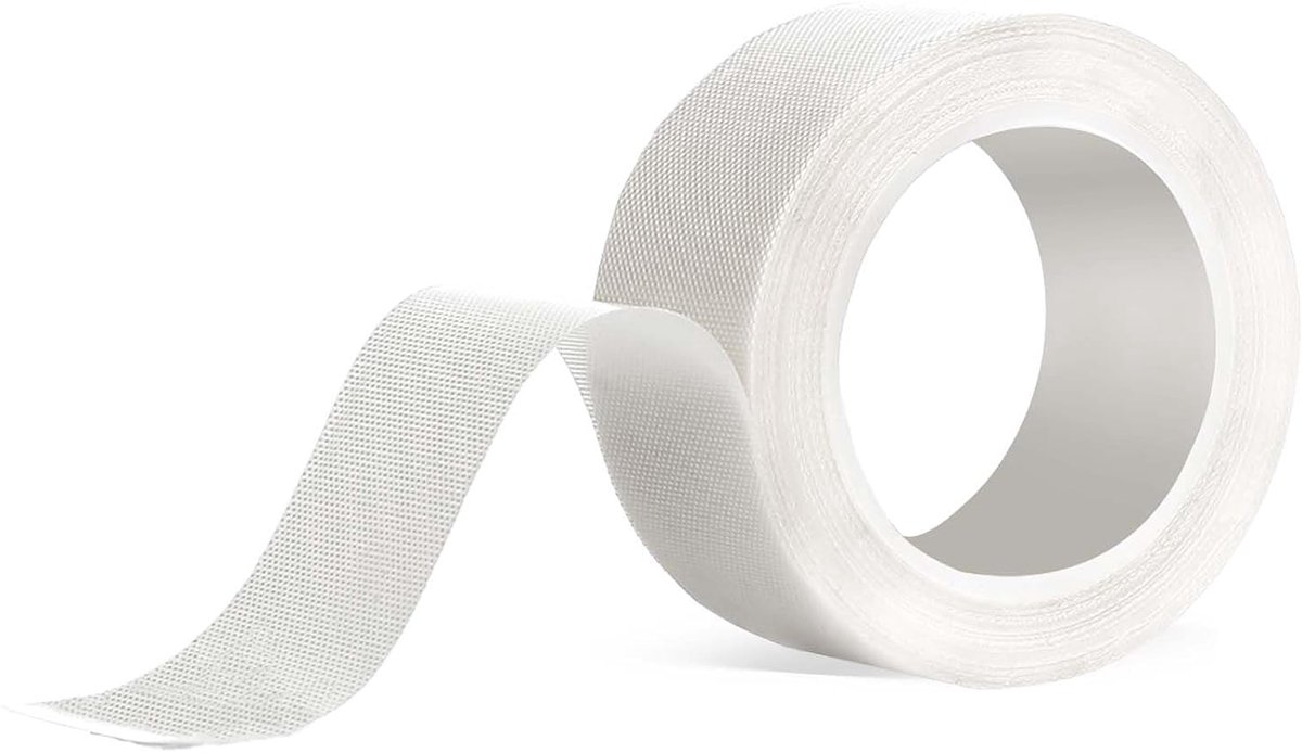 Dimeho Teflon Tape Self Adhesive 25mm x 10m PTFE Adhesive Tape Coated Textile Tape Low Friction Adhesive Tape White - ShopVlot