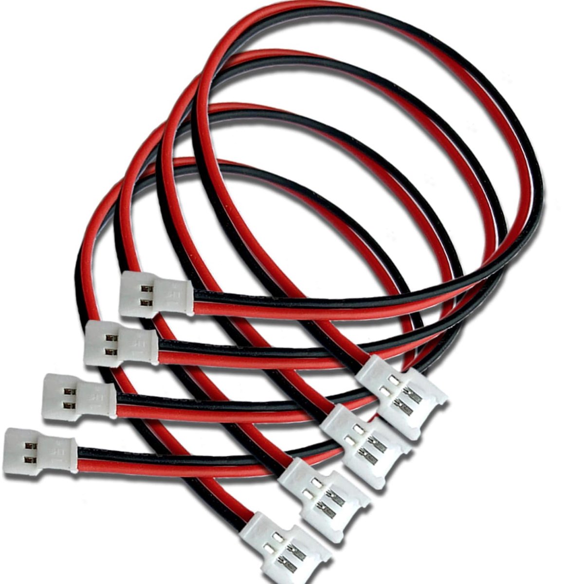 4pcs Adapter Cable Extension Adapter 2 Pin 2.0P 2P Walkera Plug Male to Female Bus 20cm 26AWG Cable 1s Lipo Battery - ShopVlot