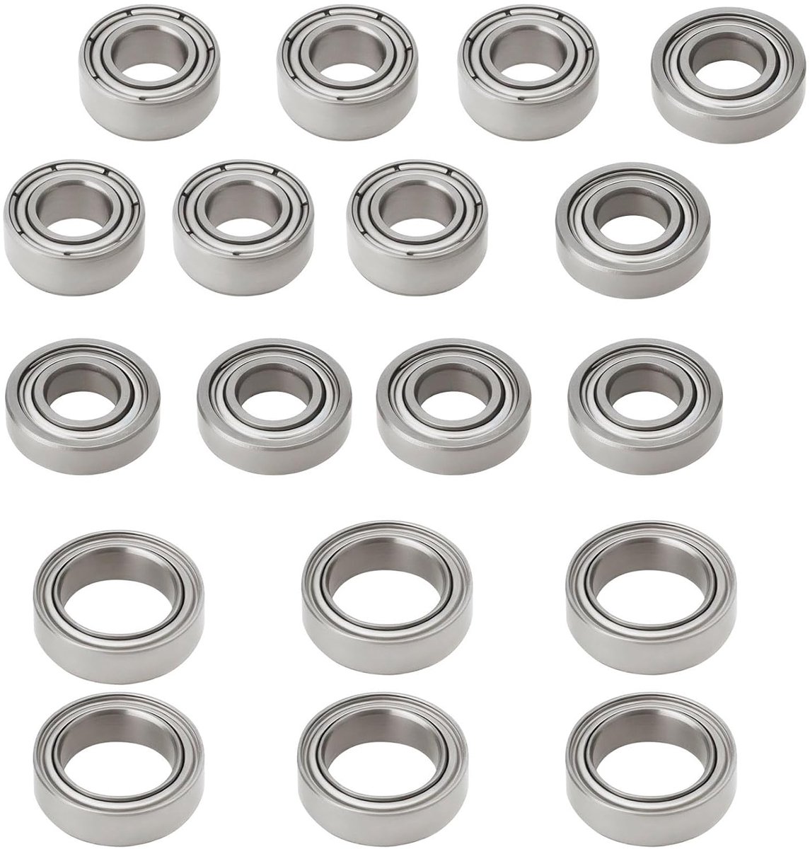 18pcs Full Ball Bearing Kit, MR105/MR115/MR128, Metal Bearings, Steel Bearings, Ball Bearings, Heat Resistant Durable - ShopVlot