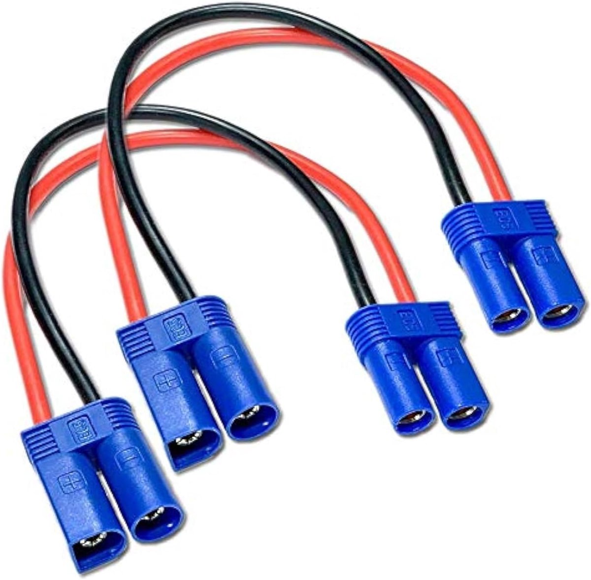 Pack of 2 Premium EC5 Extension Cable Plug to Female High Current Plug Gold Plug Adapter Cable 30 cm 14 AWG for Lipo - ShopVlot