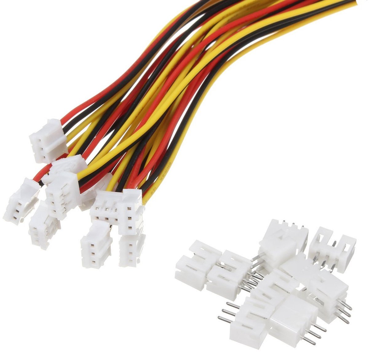 Mr. -Plug Modelbau®, premium 3-pin 2.0 PH 2 mm mini micro JST plug incl. 15 cm 28AWG cable + socket loose - ShopVlot