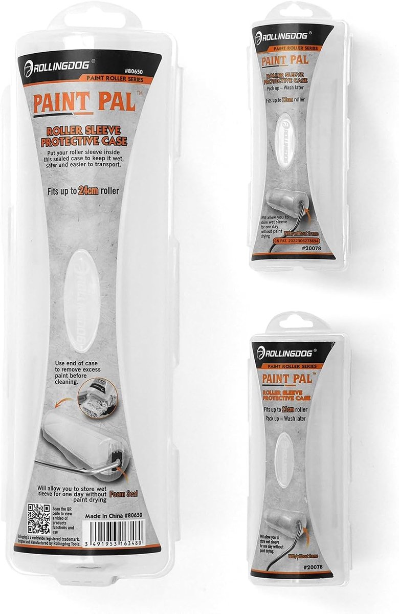 ROLLINGDOG 3pcs protective roll sleeve set keeps rolls moist and prevents stains from paint (one 9 inch and two 4 - ShopVlot