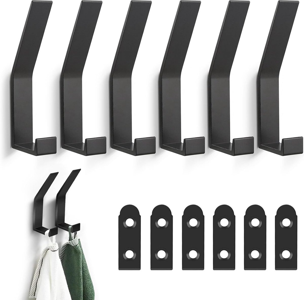 6Pcs Coat Hook Coat Rack Wall Hook Jackets Hooks Wall Hooks for Kitchens Bathrooms Doors Foyers Bathrooms And - ShopVlot