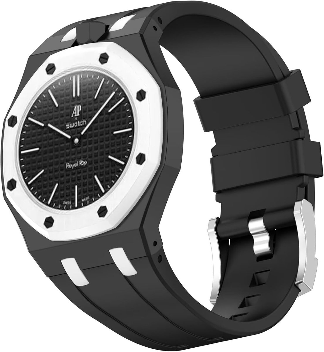 FTRONGRT Strap compatible with Swatch Royal Pop, Comfortable Soft Silicone Watch Replacement Wristband. - ShopVlot