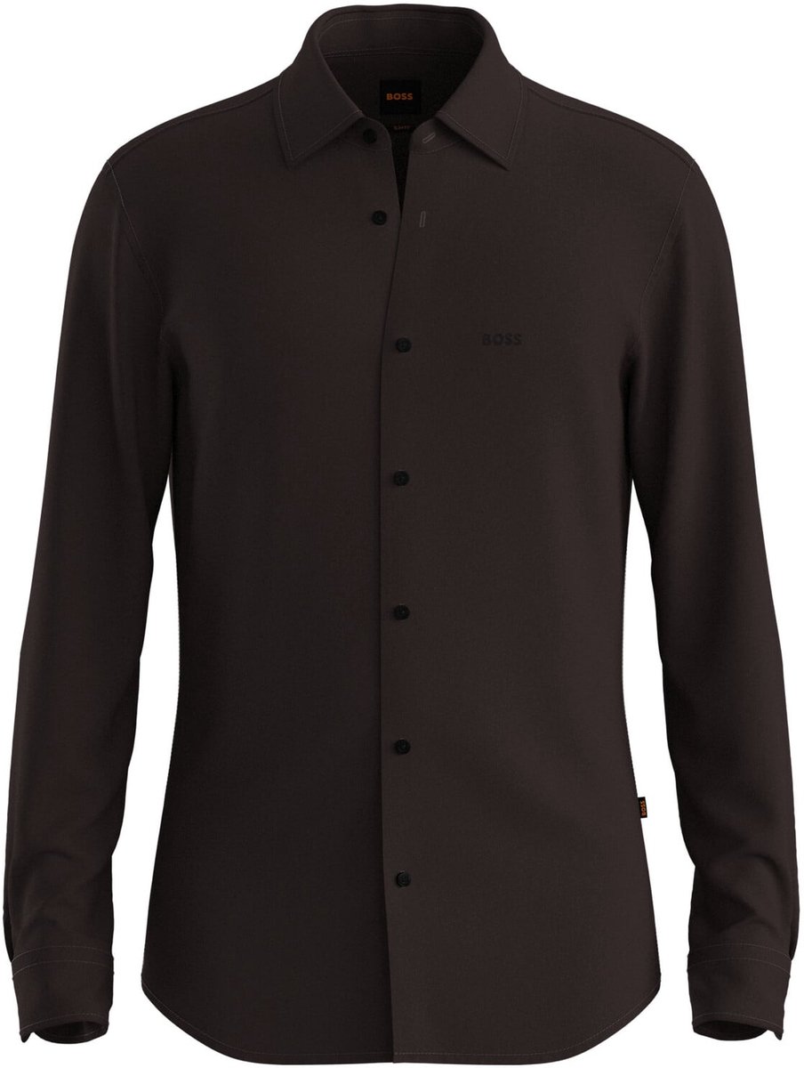 HUGO BOSS Hugo Boss Orange Overhemd Mysoft_2_M Slim Fit Dark Brown (50519748 - 207)