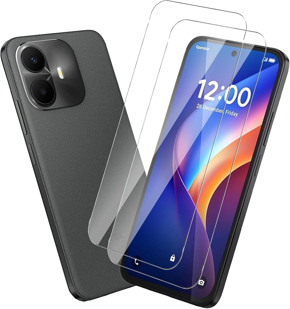 2 stuks gehard glas voor TCL K70 4G/TCL K70 Power 4G, hoge transparantie, hardheid 9H, displaybeschermfolie - ShopVlot