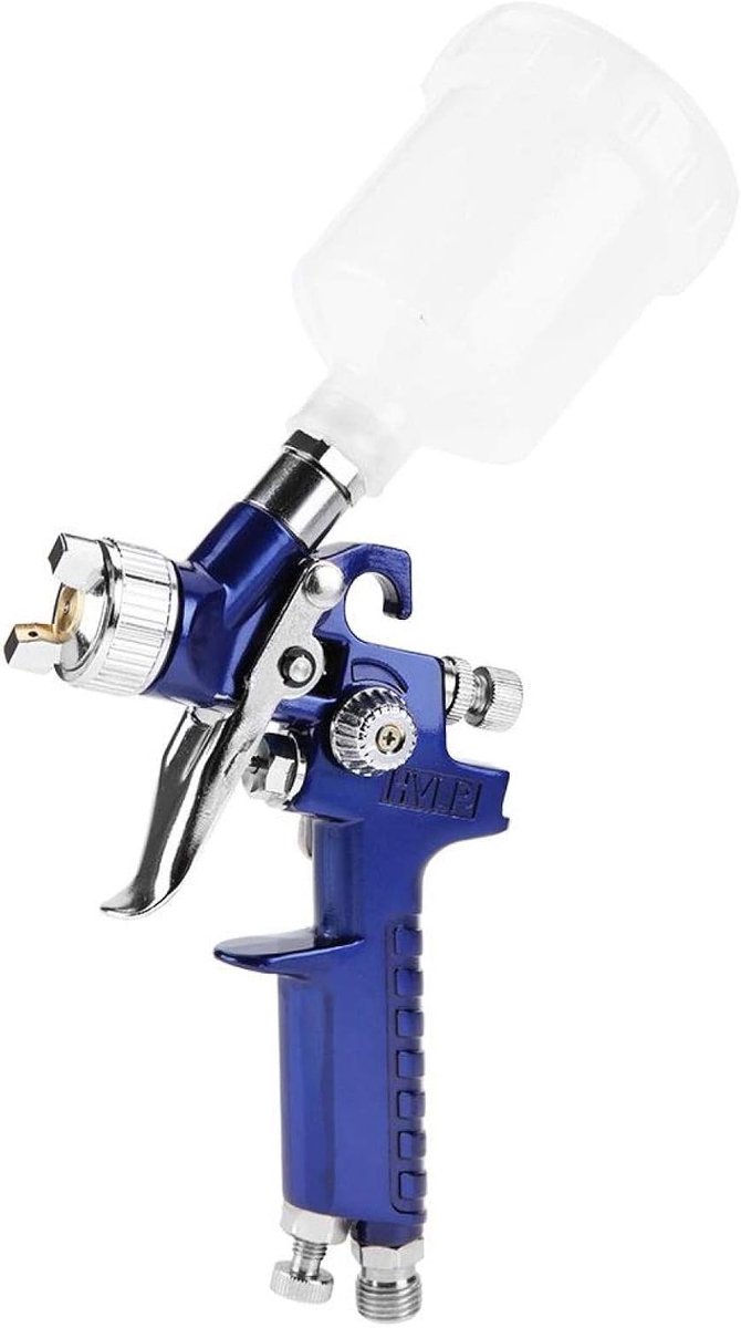 Paint Spray Gun HVLP Gravity Feed Air Spray Gun Set with 125ml Cup 0.8/1mm Nozzle Touch-up Paint Sprayers - ShopVlot