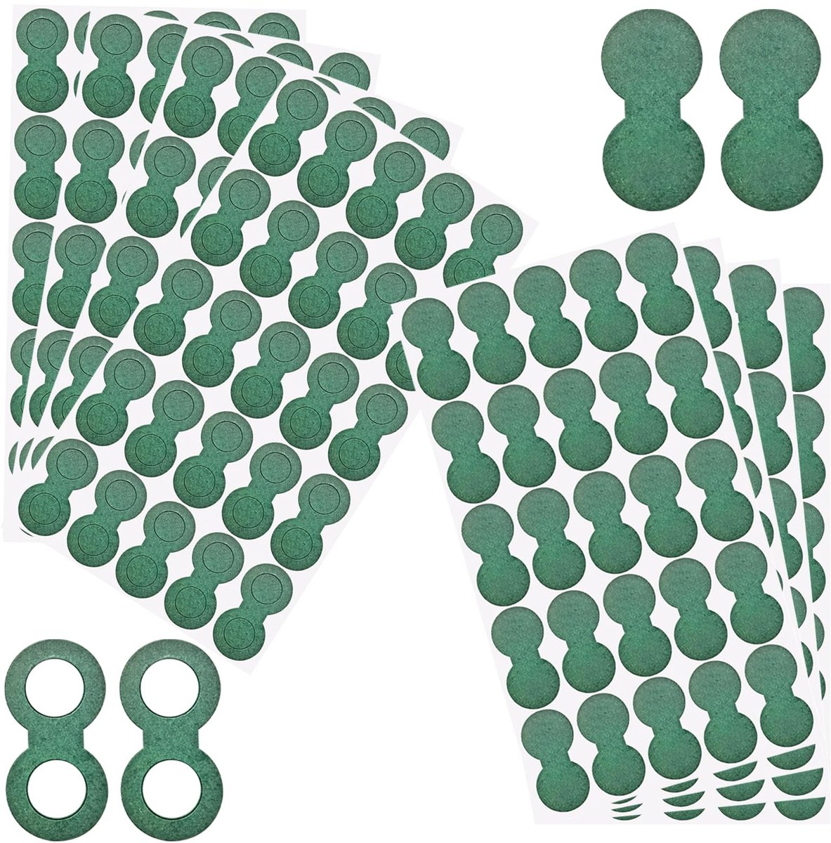 18650 Lithium Batteries Insulation Rings Insulating Self-Adhesive Paper, 100 Pieces Hollow Rings + 100 Pieces Solid - ShopVlot