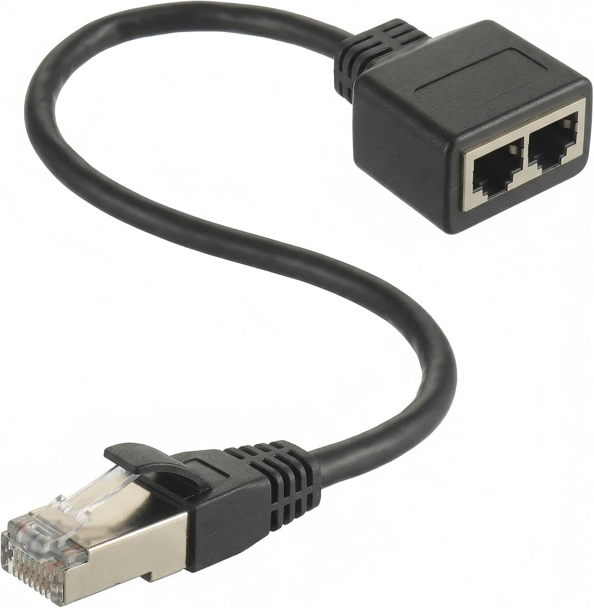 RJ45-splitter voor netwerkkabel, ethernet, 1 mannelijk naar 2 vrouwelijk, RJ45-splitter, vergulde contacten, adapter - ShopVlot