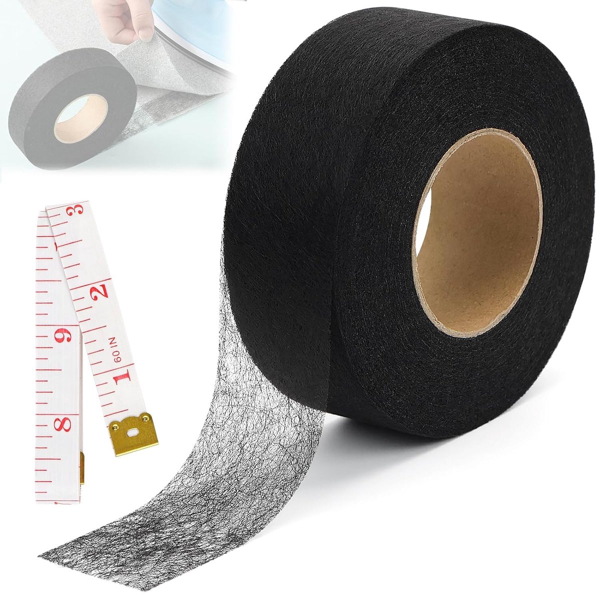 LPZMPZ 64 m x 4 cm Hem Tape for Ironing On, Washable, Iron on Tape for Curtains to Shorten, Seam Tape for Ironing - ShopVlot