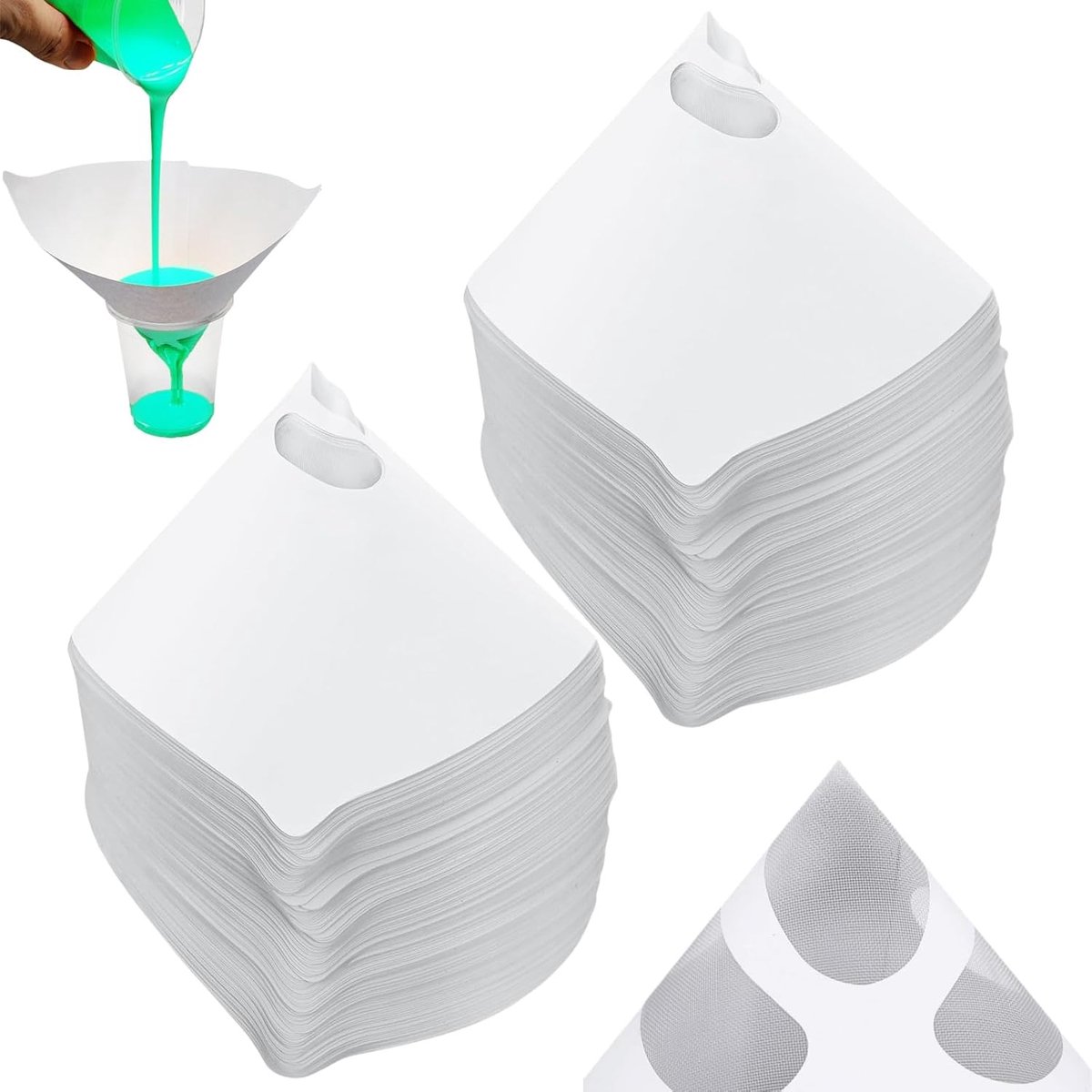 Paint Guns Accessories, 190 Pieces Paint Strainer Paint Filter Paint Filter Resin Filter for Car Spray Paint, Seven - ShopVlot