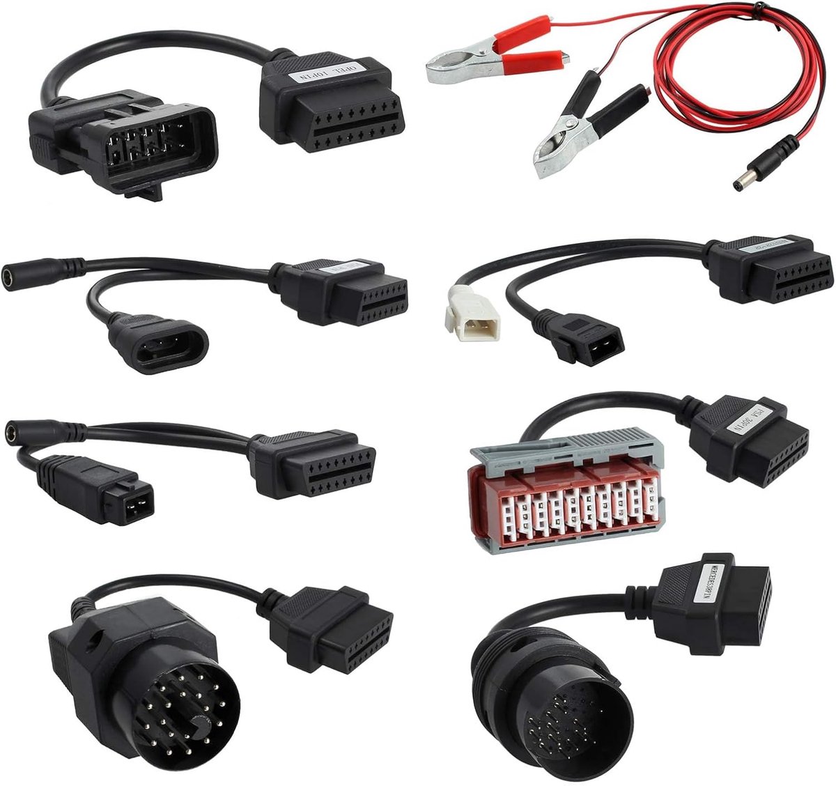 AUTOUTLET 8 Adapter Set, Universal Car OBD2 OBD1 Diagnostic Tool Diagnostic Adapter Cable Kit, Diagnostic Adapter - ShopVlot