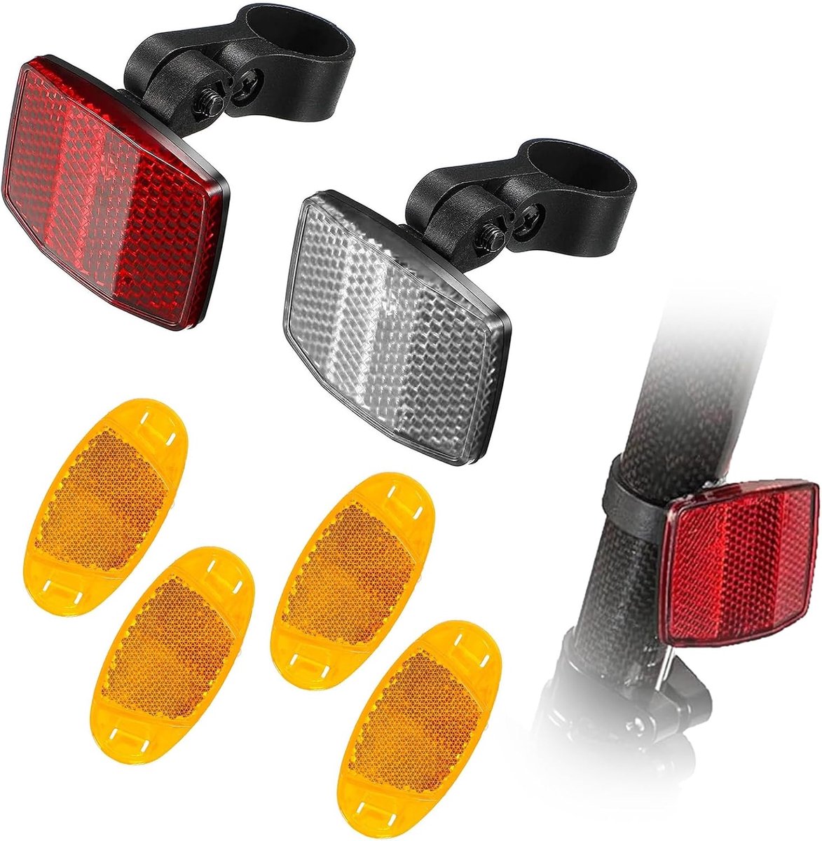 Spoke Reflectors Bicycle StVZO Approved, Cat Eyes Bicycle Reflectors Set for Road Bike, MTB, E-Bike – Reflectors - ShopVlot