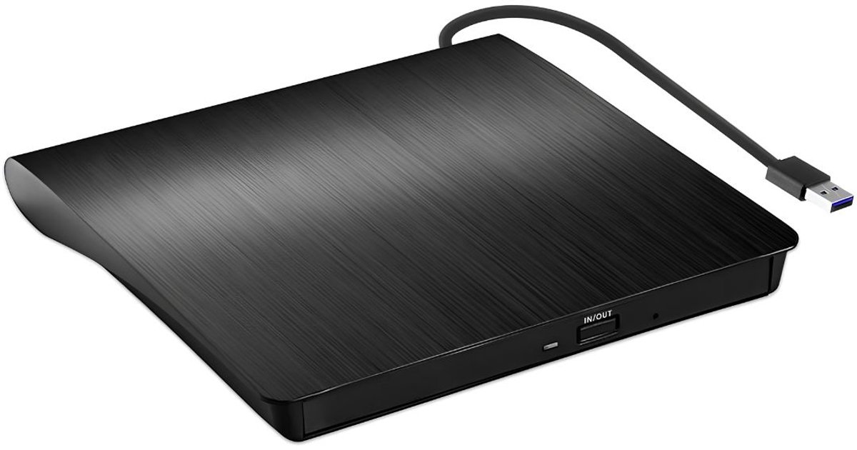 VALI® Dvd Speler - Externe Dvd Speler voor Laptop - Dvd Speler voor Laptop - Zwart - 14cm x 14cm x 2cm