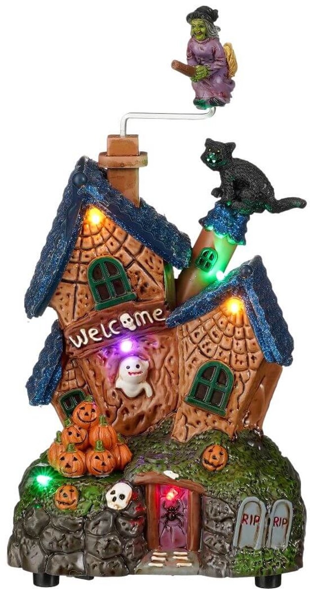 Luville - Halloween House with Witch and Cat