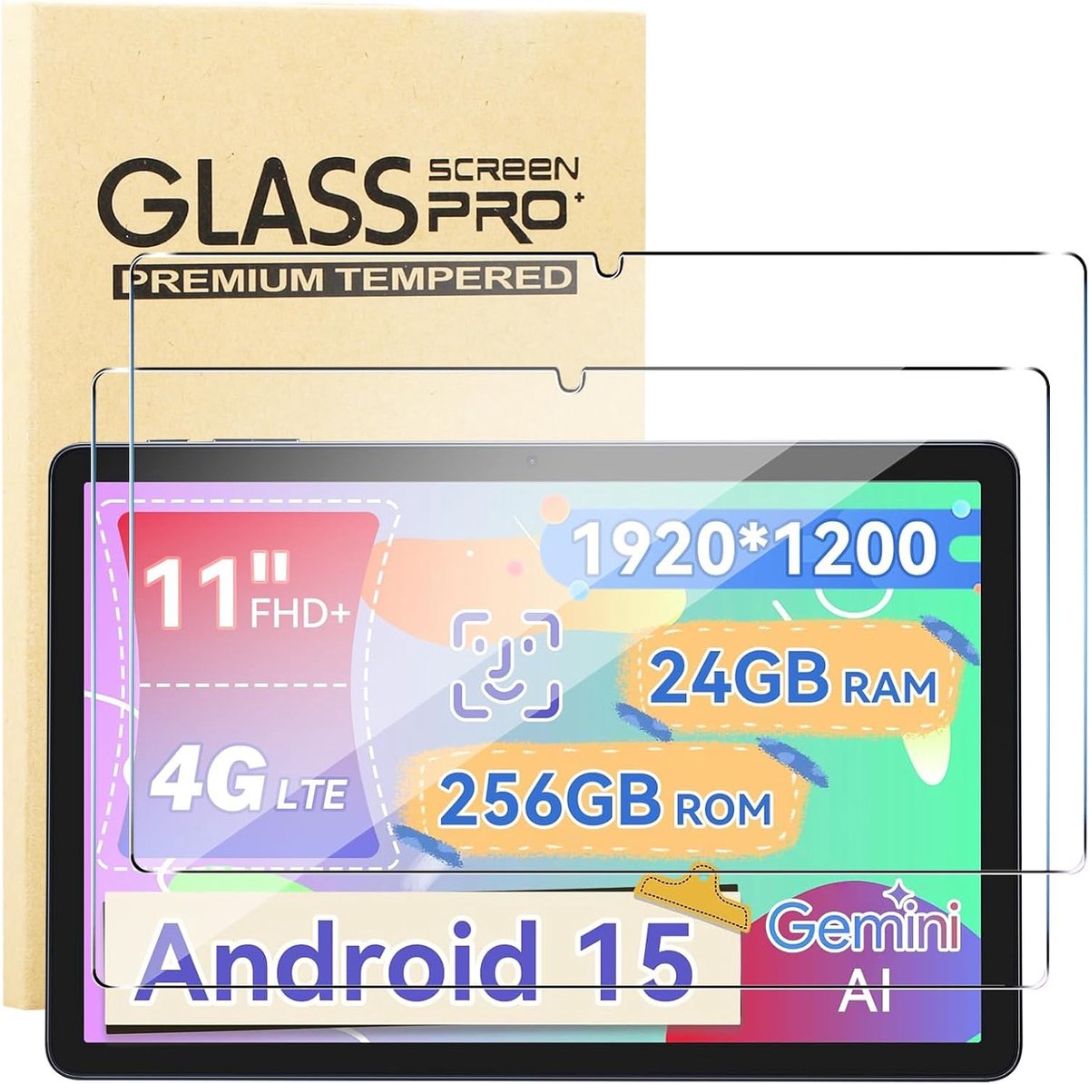 KUSINHOKA Tempered Glass for Kingrid W90/Kingrid T90 11 Inch [2 Pieces] 9H Hardness, Scratch-Resistant, Bubble-Free - ShopVlot