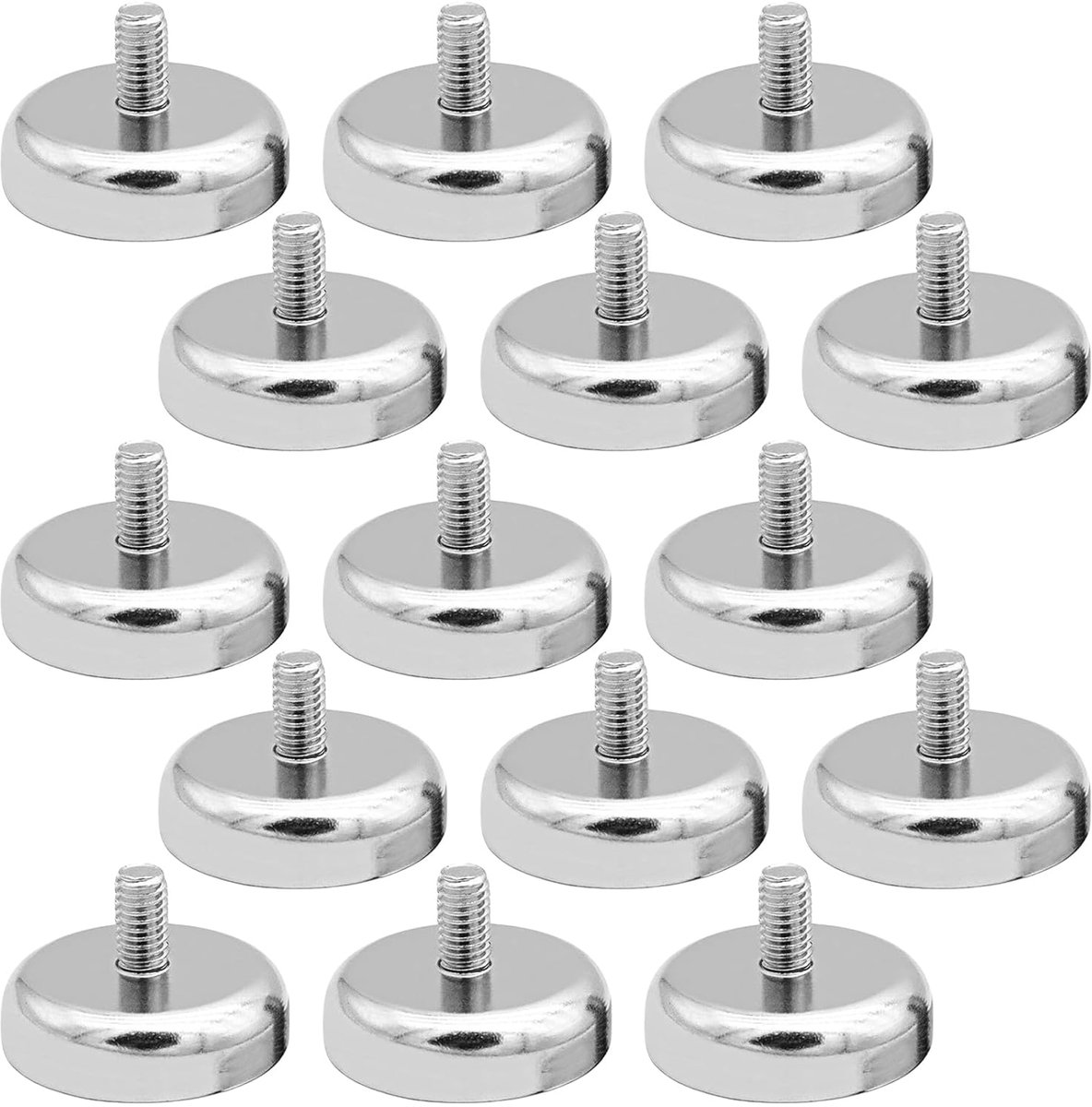 Neodymium magneten 20 mm - met M4 draad - extra sterke 14 kg heffingskracht - ideaal voor bevestigen - ShopVlot