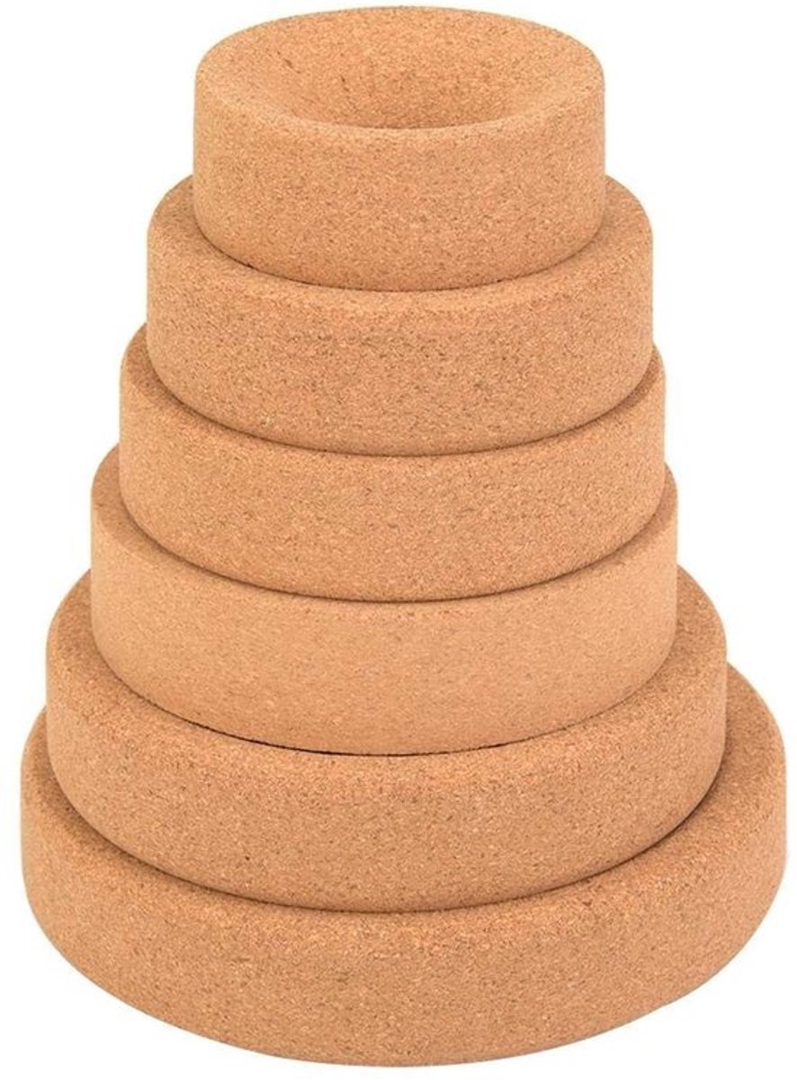Laboratoriumsteun Synthetische Kurk - Ondersteuning voor Ronde Vloerglasproducten - Buitendiameter 80/160mm - Hoogte 30mm - Milieuvriendelijk Materiaal - Korkstandaard