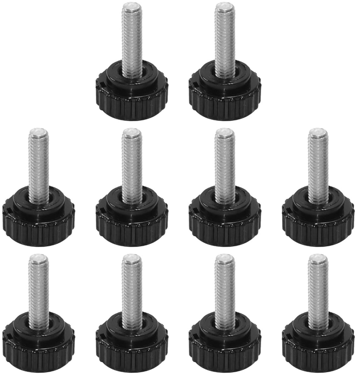 Gekartelde klemknoppen M5 x 20mm - roestvrijstaal - hoofddiameter 22mm - perfecte controle voor machines - ShopVlot