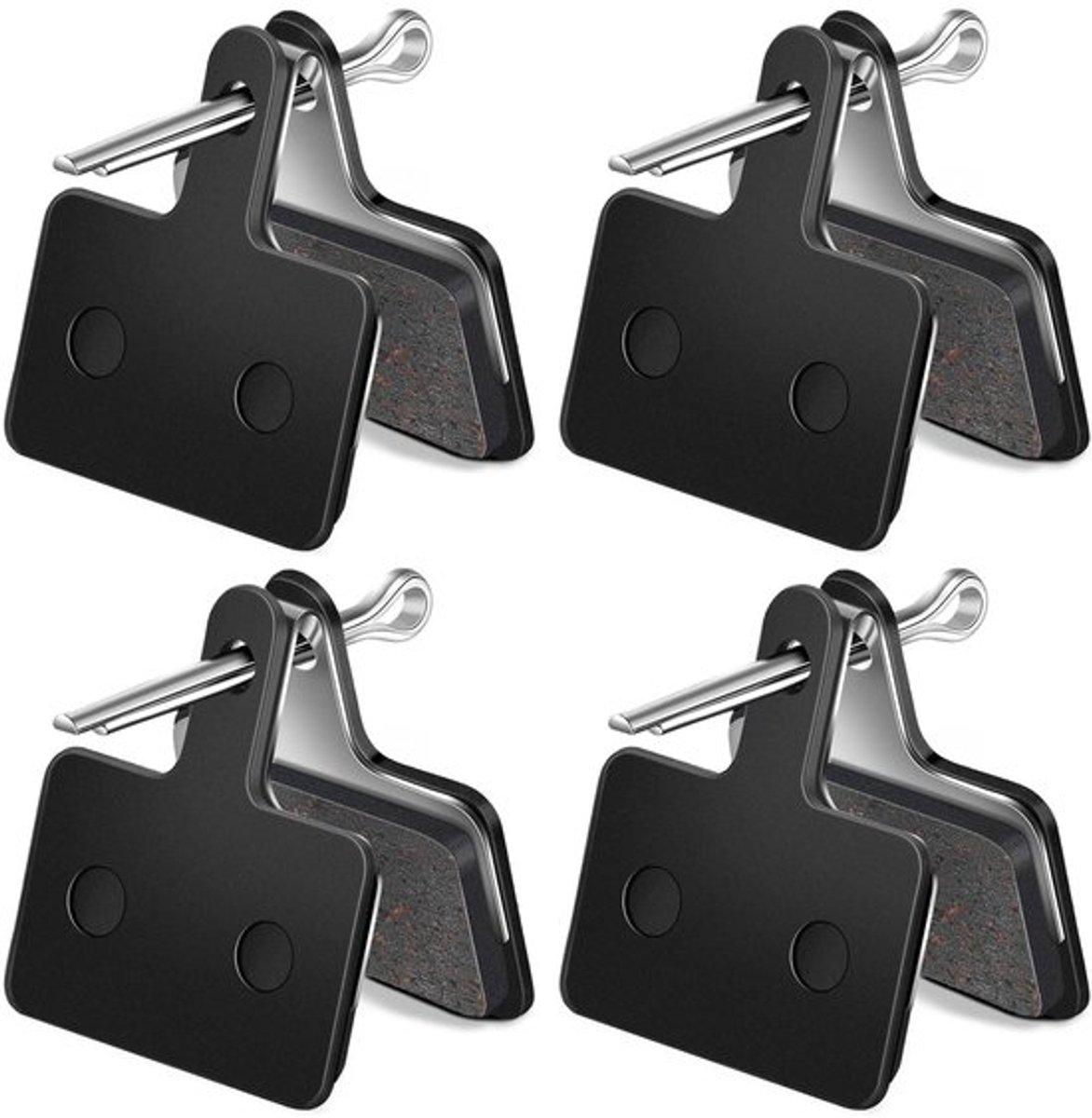 Remblokken Hars/Semi-metallic - Remblokken Fiets - Remblokken B01S/B03S/B05S - Optimale Warmteverdeling - Uitstekende Remprestaties - Afmetingen 30x35x2 mm - Schijfremmen