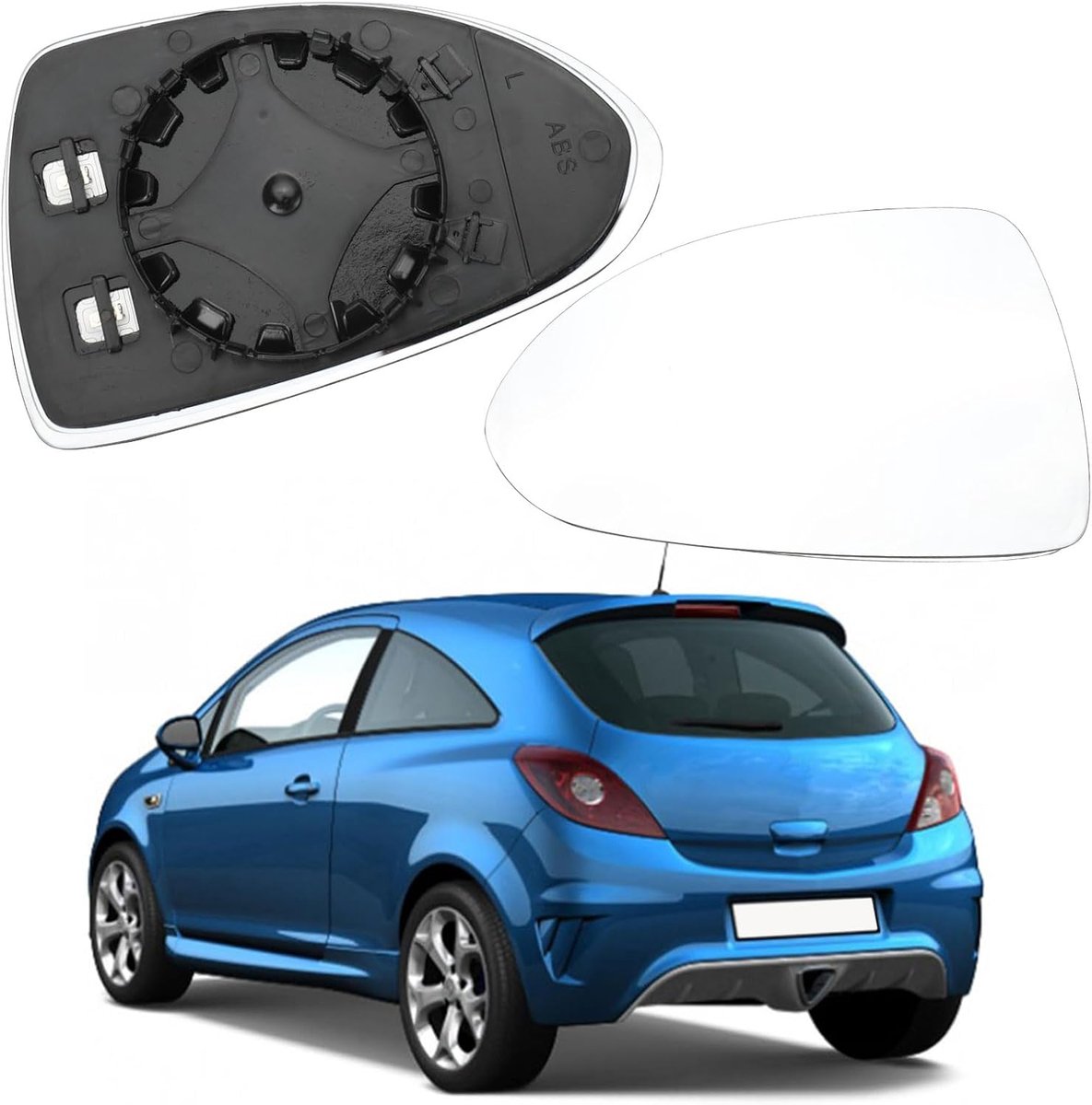 Spiegels Glas Verwarmd Links - Asferisch - Geschikt voor Corsa D/E 2006-2019 - Optimale zichtbaarheid - ShopVlot