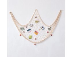 Decoraties met visnetten, geschikt voor feestjes, tafellopers van natuurlijk katoen in Hawaïaanse stijl, feestdecoraties met visnetten, nautische decoraties, katoenen visnetten, onderwater piraten oceaan strand Halloween decoraties-100X150CM