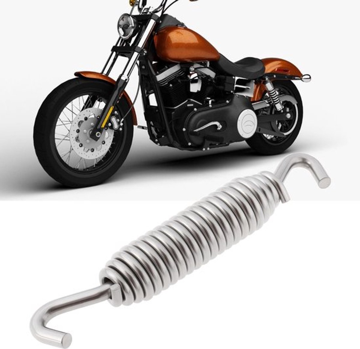 Jiffy Stand - 2 Stuks - Compatibel met Harley-Davidson FLH 99-06 - Veer met sterke terugveerkracht - Afmetingen 102x65x16.5mm - Schokbestendig en duurzaam - Standveer
