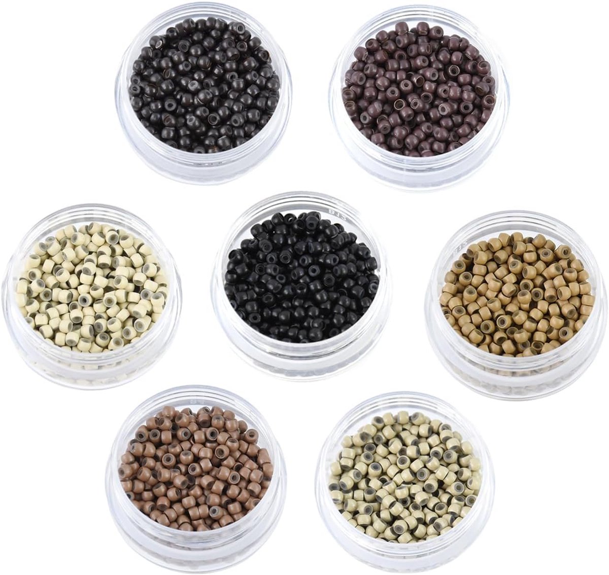 Nano ringen 3mm - bruine silicone micro links - 500 stuks - perfect voor haarextensions - ShopVlot