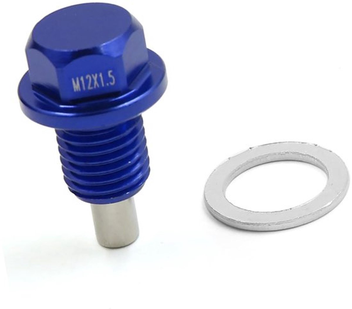 Motorolieaftapplug Magnetisch - Afdichting M12 x 1,5 - Aluminiumlegering - Vermindert Slijtage - Herbruikbaar - Vangt Metalen Deeltjes op - Afvoerschroef