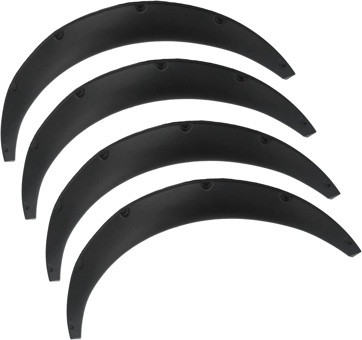 Wielbogen set 4 stuks - Extra breed 110mm - Matte zwarte afwerking - Bescherming tegen vuil en krassen - ShopVlot