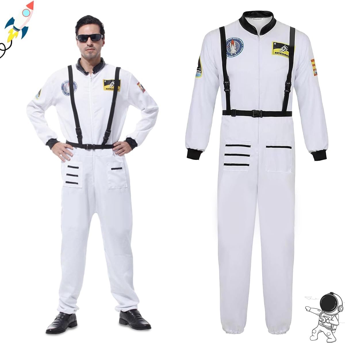 Astronaut kostuum voor volwassenen - Cosplay outfit - Halloween of carnaval - Ruimte thema - ShopVlot