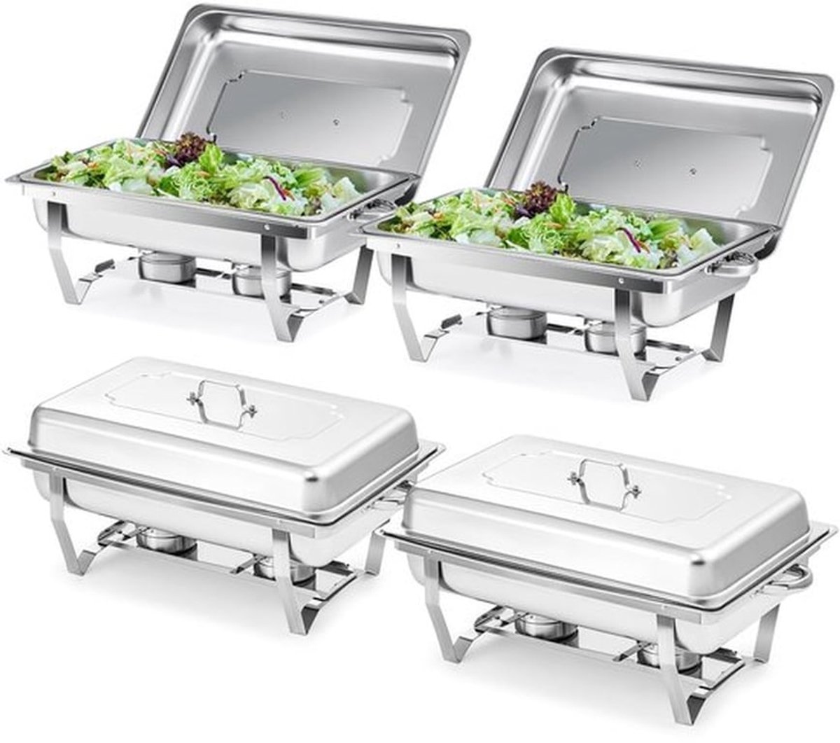 Warmhouder 8,5L - Roestvrij Staal - Buffetset - Warmhouders Theepot - Warmhouders Theelicht - Ideaal voor Catering - Buffetserver